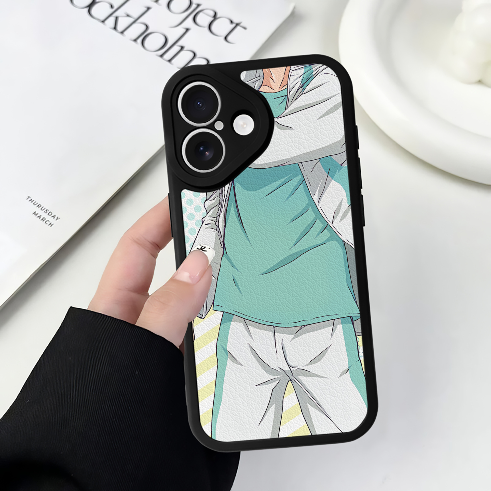 （画像用） ハイキュー!! Haikyu!! 【iPhone 16シリーズ対応】シリコンスマホケース（レザー調） 材質：シリコン